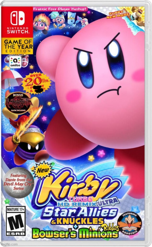 what a mouthful | image tagged in kirby,fake switch games | made w/ Imgflip meme maker