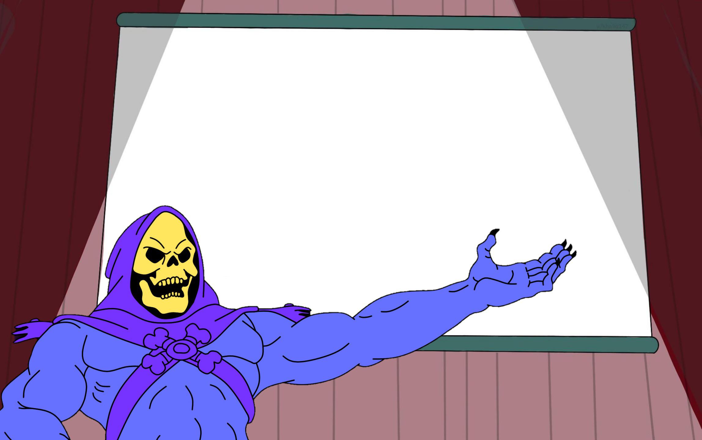 Skeletor Presents Blank Meme Template