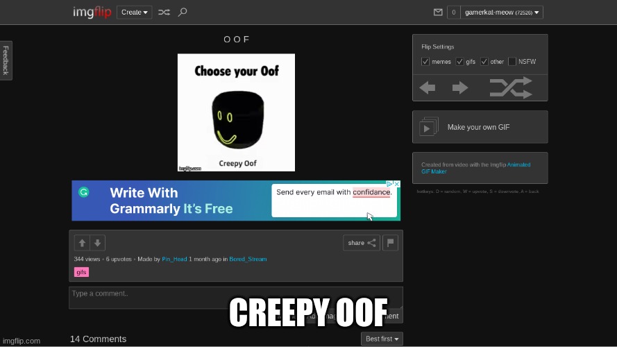 CREEPY OOF | made w/ Imgflip meme maker
