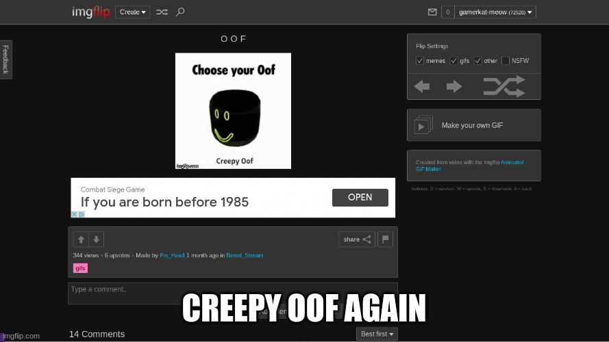 CREEPY OOF AGAIN | made w/ Imgflip meme maker