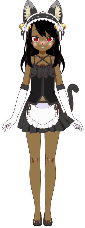 High Quality Maid cat Blank Meme Template