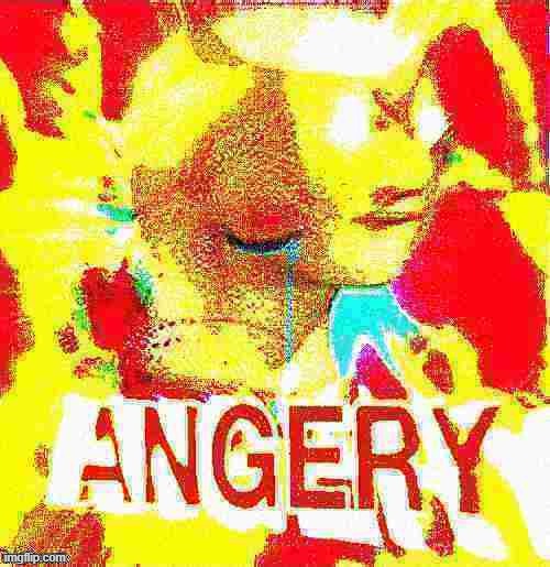 Fun w/ New Templates: Sad Doge angery | image tagged in sad doge angery deep-fried 2,sad doge,surreal angery,angery,meme man,custom template | made w/ Imgflip meme maker
