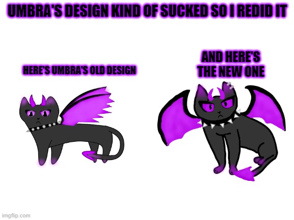 (Mod Note: Y E S) | UMBRA'S DESIGN KIND OF SUCKED SO I REDID IT; AND HERE'S THE NEW ONE; HERE'S UMBRA'S OLD DESIGN | image tagged in umbra | made w/ Imgflip meme maker