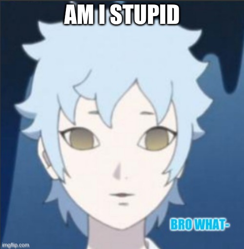 (I believe I am) hmmmm-nobody's commenting, that means I AM, but they don't wanna tell me | AM I STUPID | image tagged in mitsuki bro what- | made w/ Imgflip meme maker