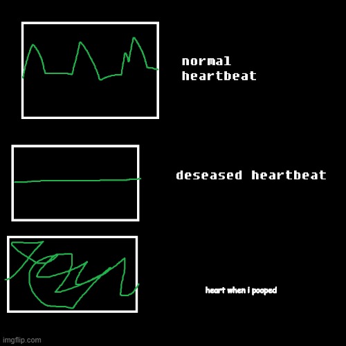 remade heartbeat :) | heart when i pooped | image tagged in heartbeat but remade | made w/ Imgflip meme maker