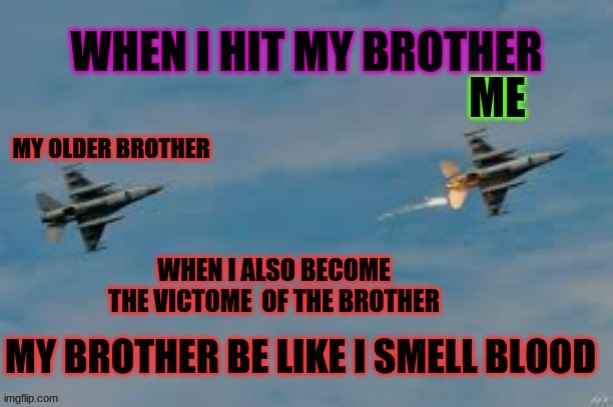 when i hit my brother | image tagged in when you realize,that moment when you realize | made w/ Imgflip meme maker