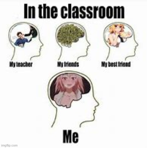 Me in class be like | image tagged in anime,memes,funny,classroom,i dont know | made w/ Imgflip meme maker