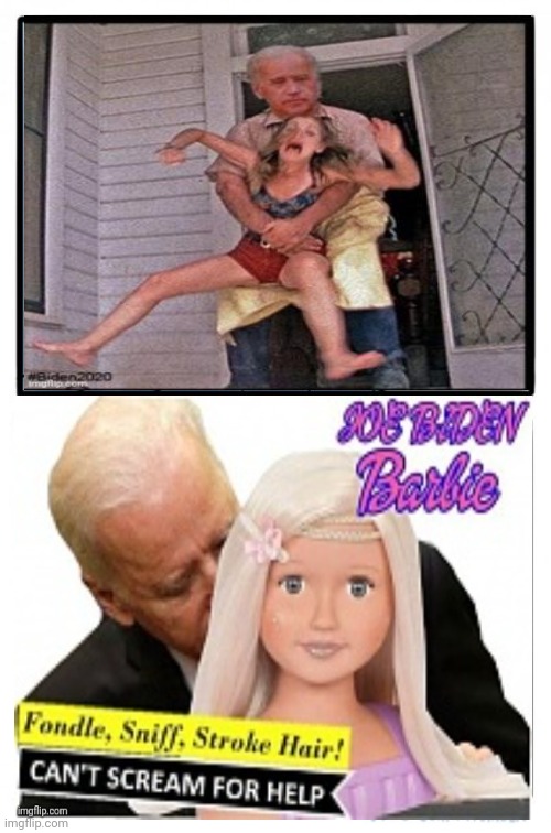 Creepy Joe Biden's Basement Barbie Collection | image tagged in creepy joe biden,old pervert,dementia,basement dweller,barbie | made w/ Imgflip meme maker