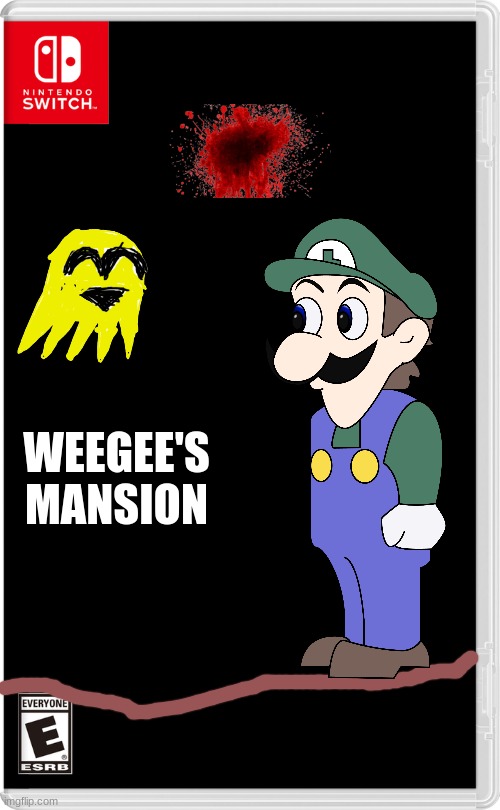 weegees mansion | WEEGEE'S MANSION | image tagged in nintendo switch | made w/ Imgflip meme maker