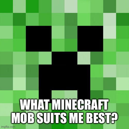 Scumbag Minecraft | WHAT MINECRAFT MOB SUITS ME BEST? | image tagged in memes,scumbag minecraft | made w/ Imgflip meme maker