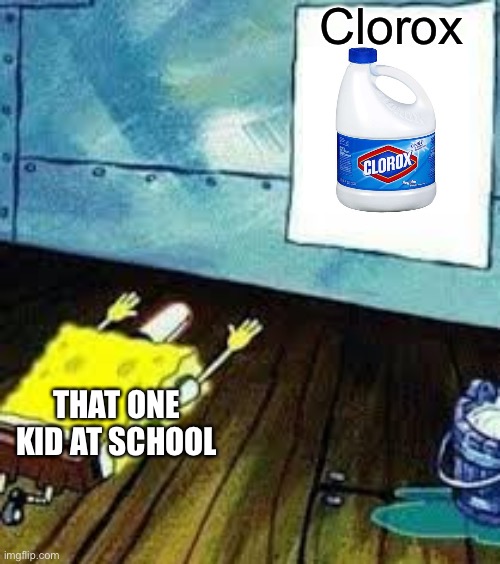 True story | Clorox; THAT ONE KID AT SCHOOL | image tagged in spongebob worship | made w/ Imgflip meme maker