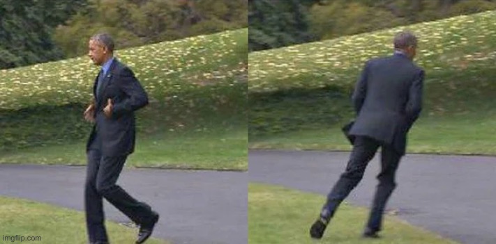 New template | image tagged in obama turning back | made w/ Imgflip meme maker