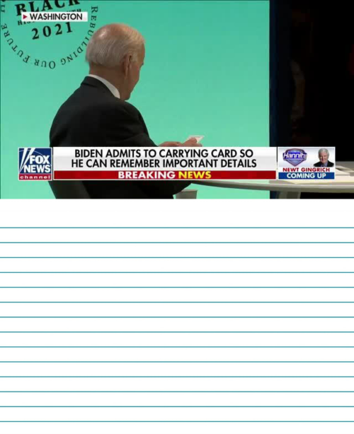 Joe Biden admits to carrying card Blank Meme Template