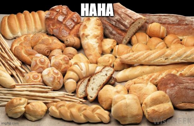 bread | HAHA | image tagged in bread | made w/ Imgflip meme maker