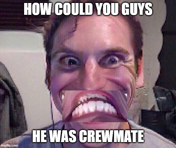 when the imposter wasnt the impostor and was the crewmate! | HOW COULD YOU GUYS; HE WAS CREWMATE | image tagged in when the imposter is sus | made w/ Imgflip meme maker