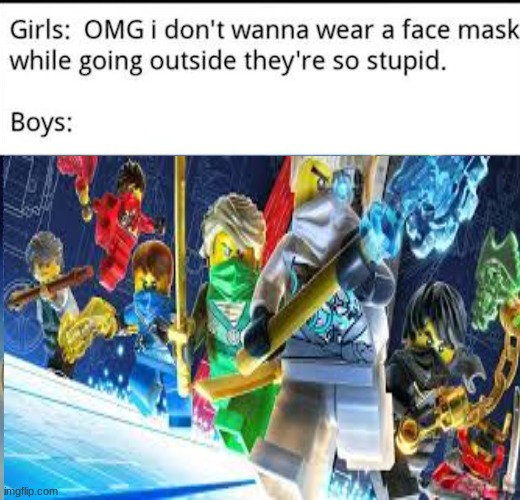 Masks are cool. Wear 'em and stay safe | image tagged in masks,ninjago,season 3 | made w/ Imgflip meme maker