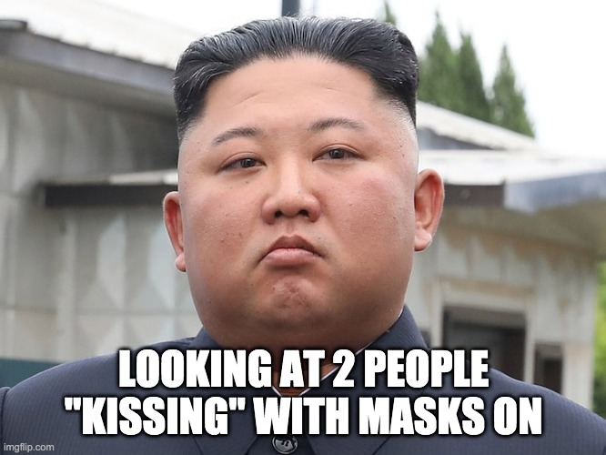 LOOKING AT 2 PEOPLE "KISSING" WITH MASKS ON | image tagged in face,face mask | made w/ Imgflip meme maker