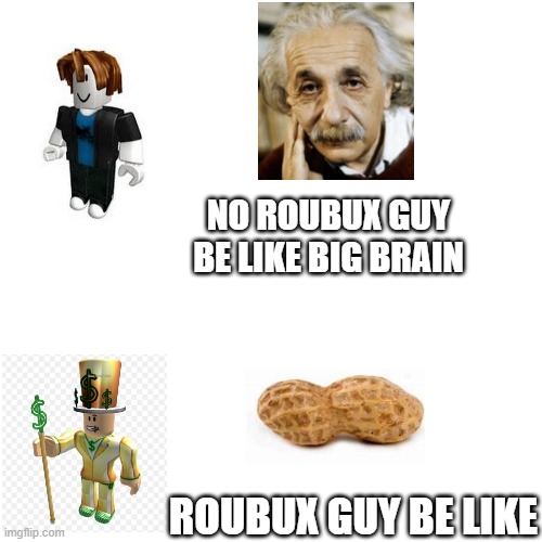 Blank Transparent Square | NO ROUBUX GUY BE LIKE BIG BRAIN; ROUBUX GUY BE LIKE | image tagged in memes,blank transparent square | made w/ Imgflip meme maker