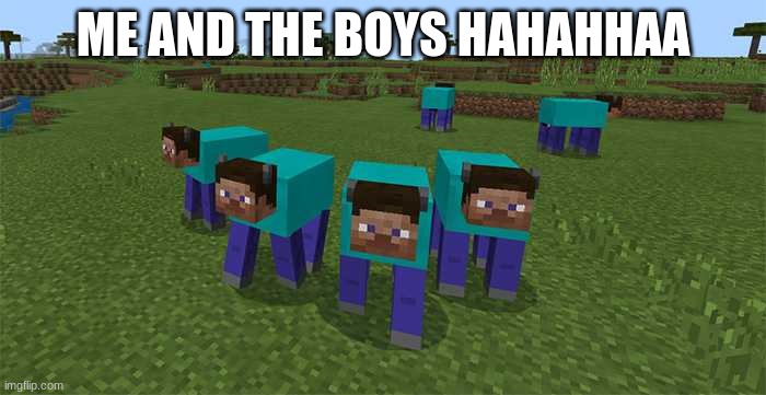 me and the boys |  ME AND THE BOYS HAHAHHAA | image tagged in me and the boys | made w/ Imgflip meme maker