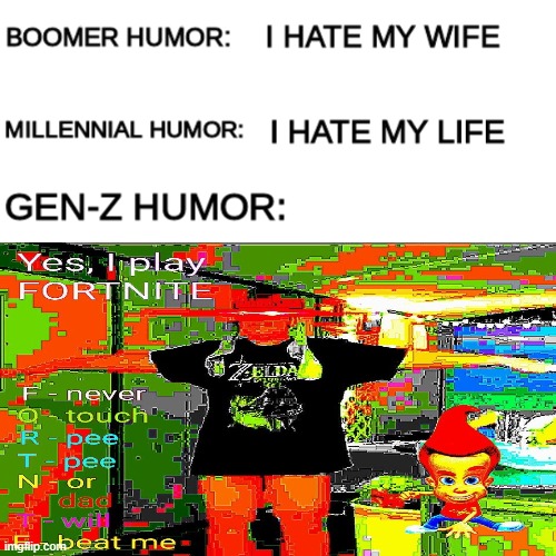 F o r t n i t e | image tagged in fortnite,gen z | made w/ Imgflip meme maker