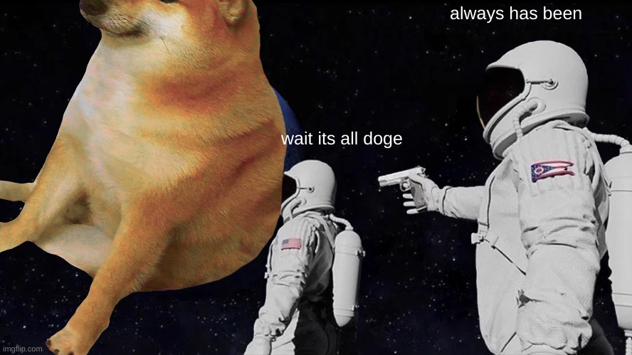 its all doge | always has been; wait its all doge | image tagged in doge | made w/ Imgflip meme maker