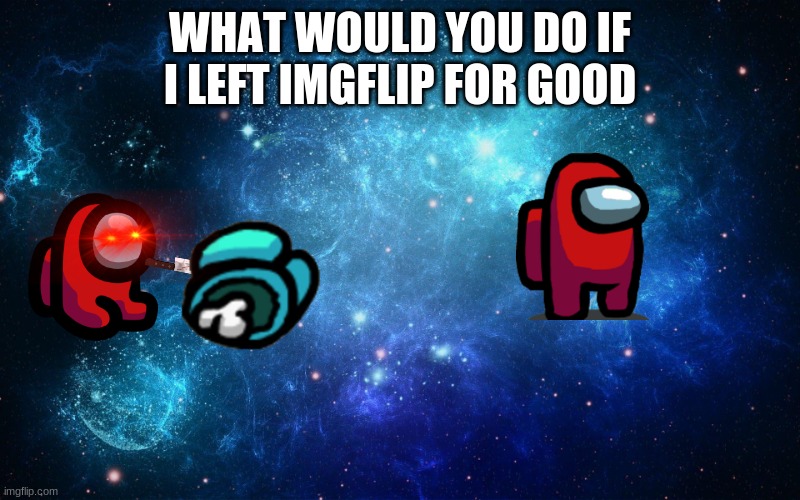 life | WHAT WOULD YOU DO IF I LEFT IMGFLIP FOR GOOD | image tagged in life | made w/ Imgflip meme maker