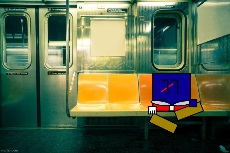 just a pic of Cuber on a Subway | image tagged in cuber,ocs | made w/ Imgflip meme maker