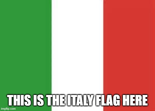 italy flag | THIS IS THE ITALY FLAG HERE | image tagged in italy flag | made w/ Imgflip meme maker