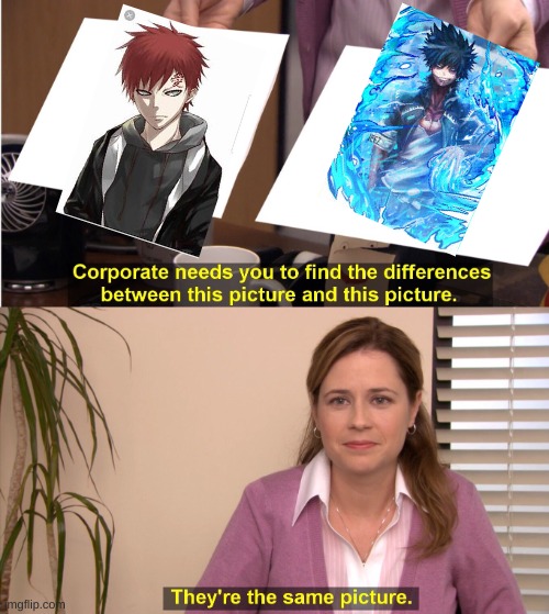 They're The Same Picture Meme | image tagged in memes,they're the same picture,gaara,dabi | made w/ Imgflip meme maker