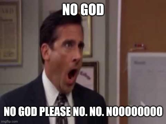 No, God! No God Please No! | NO GOD NO GOD PLEASE NO. NO. NOOOOOOOO | image tagged in no god no god please no | made w/ Imgflip meme maker