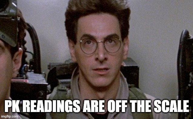 Ghostbusters - Egon | PK READINGS ARE OFF THE SCALE | image tagged in ghostbusters - egon | made w/ Imgflip meme maker