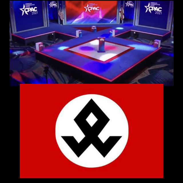 High Quality CPAC stage Nazi symbol Blank Meme Template