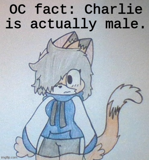 They are just trans. | OC fact: Charlie is actually male. | made w/ Imgflip meme maker