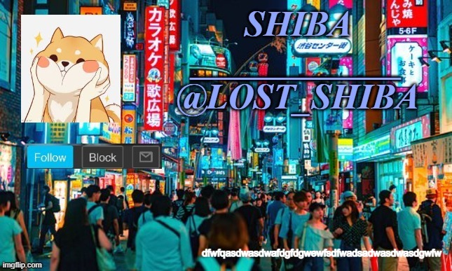 Lost_Shiba announcement template | dfwfqasdwasdwafdgfdgwewfsdfwadsadwasdwasdgwfw | image tagged in lost_shiba announcement template | made w/ Imgflip meme maker