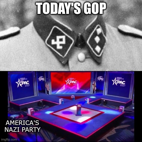 America's NAZI Party | TODAY'S GOP; AMERICA'S NAZI PARTY | image tagged in gop,nazi party,fascist,trump,hitler | made w/ Imgflip meme maker