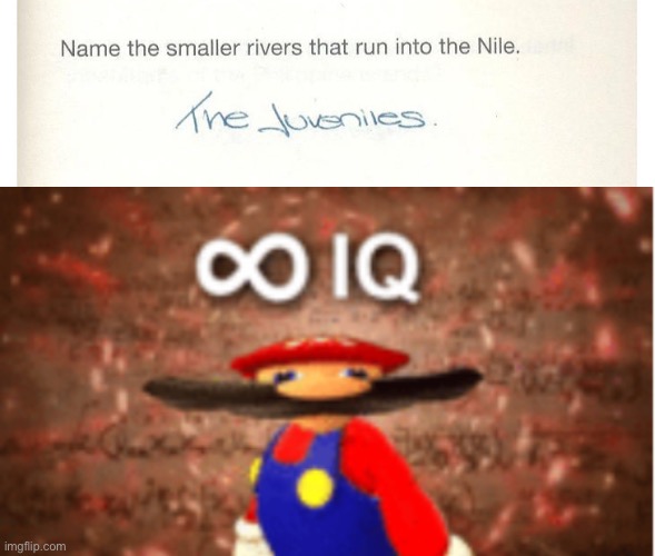 LOL | image tagged in infinite iq,funny,smort,juvenile,nile river,geography | made w/ Imgflip meme maker