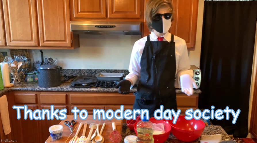 Thanks to modern day society | image tagged in ranboo | made w/ Imgflip meme maker