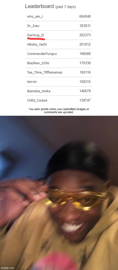 HECK YEAH! | image tagged in golden glasses black guy | made w/ Imgflip meme maker