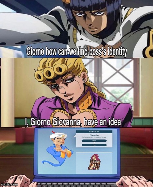 Easy peasy now | image tagged in jojo's bizarre adventure,jojo,shitpost,genie | made w/ Imgflip meme maker