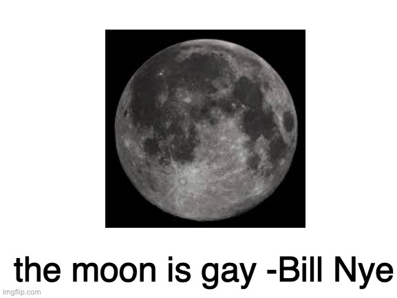 the moon is gay -Bill Nye | made w/ Imgflip meme maker