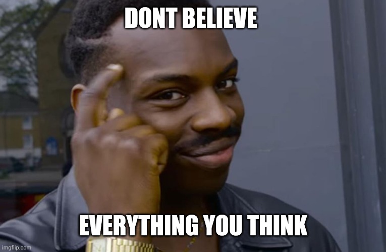 you can't if you don't | DONT BELIEVE; EVERYTHING YOU THINK | image tagged in you can't if you don't | made w/ Imgflip meme maker