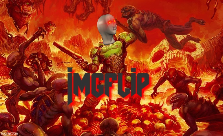 Doom Slayer killing demons | image tagged in doom slayer killing demons | made w/ Imgflip meme maker