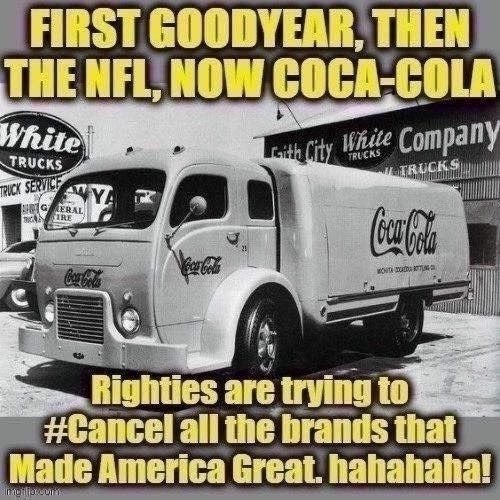 The Coke kerfuffle proves conservatives’ loyalty to great American brands is skin-deep. Literally | made w/ Imgflip meme maker