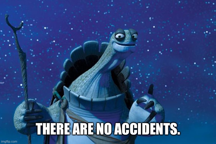 There are no accidents | THERE ARE NO ACCIDENTS. | image tagged in there are no accidents | made w/ Imgflip meme maker