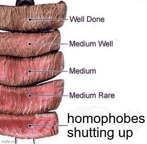 Really rare | homophobes shutting up | image tagged in really rare | made w/ Imgflip meme maker