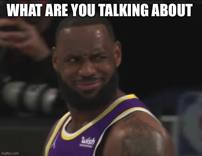 LeBron James | WHAT ARE YOU TALKING ABOUT | image tagged in funny | made w/ Imgflip meme maker