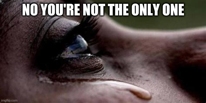 Republican tears | NO YOU'RE NOT THE ONLY ONE | image tagged in republican tears | made w/ Imgflip meme maker