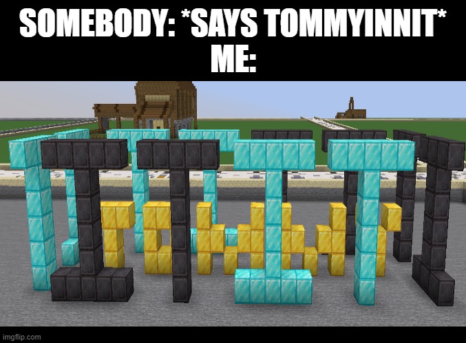 The word "Tommy" IN the word "it" |  SOMEBODY: *SAYS TOMMYINNIT*
ME: | made w/ Imgflip meme maker