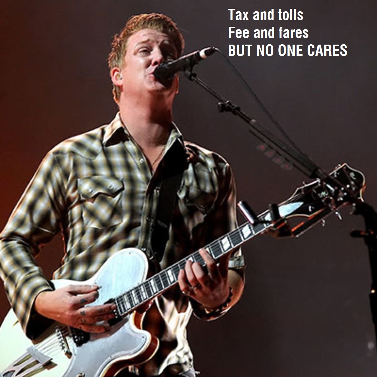 High Quality no one cares josh homme Blank Meme Template