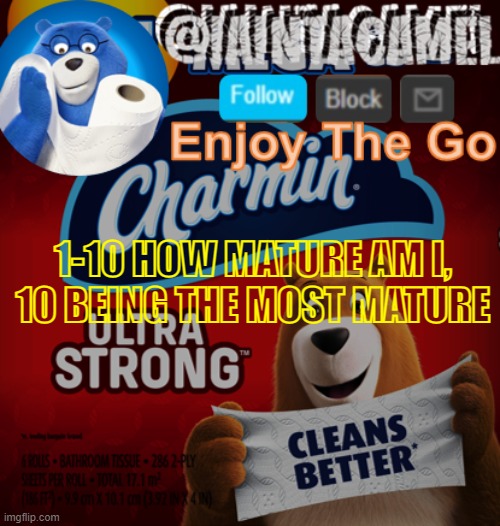iaintacamel | 1-10 HOW MATURE AM I, 10 BEING THE MOST MATURE | image tagged in iaintacamel | made w/ Imgflip meme maker